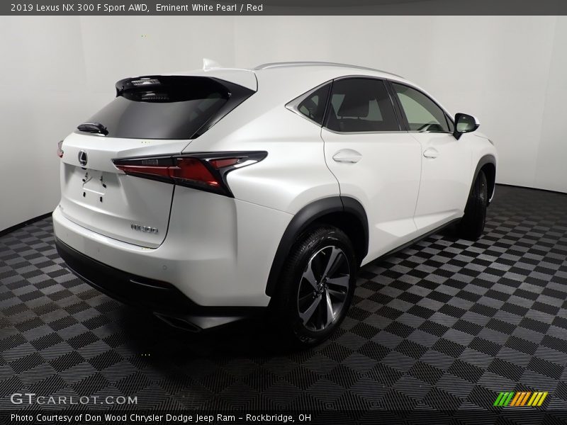 Eminent White Pearl / Red 2019 Lexus NX 300 F Sport AWD