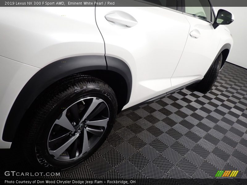 Eminent White Pearl / Red 2019 Lexus NX 300 F Sport AWD