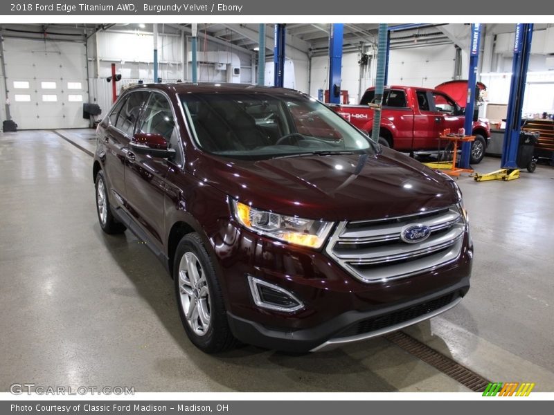 Burgundy Velvet / Ebony 2018 Ford Edge Titanium AWD