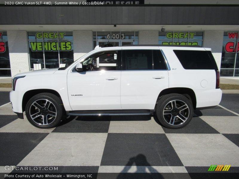Summit White / Cocoa/Dune 2020 GMC Yukon SLT 4WD