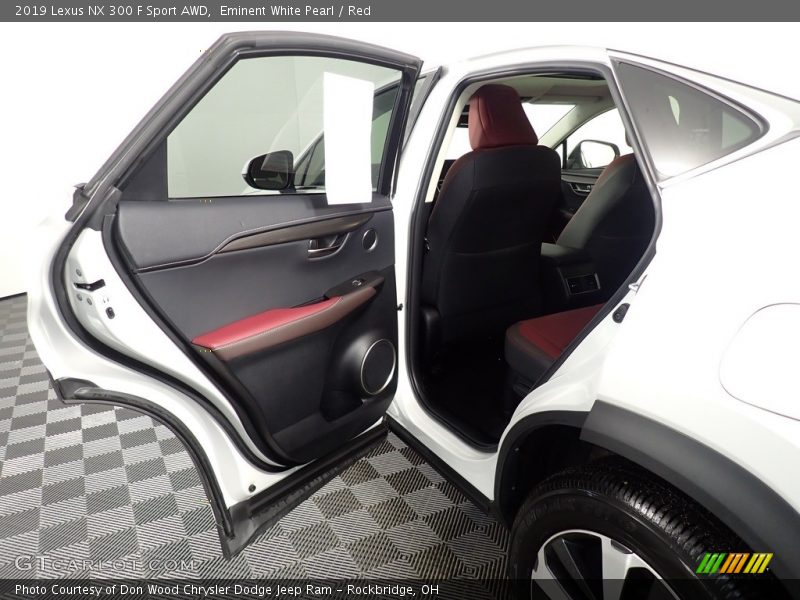 Eminent White Pearl / Red 2019 Lexus NX 300 F Sport AWD