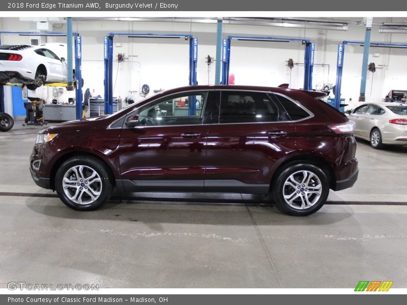 Burgundy Velvet / Ebony 2018 Ford Edge Titanium AWD