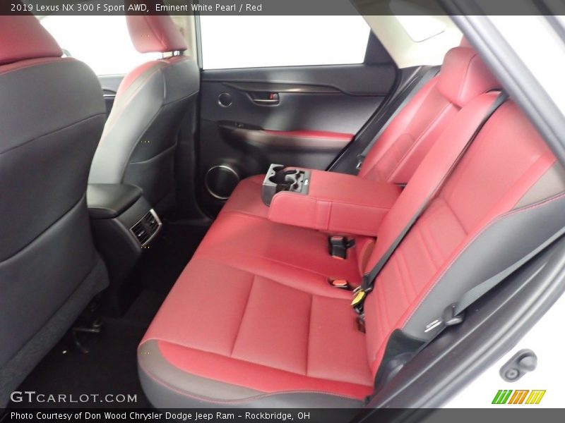 Eminent White Pearl / Red 2019 Lexus NX 300 F Sport AWD