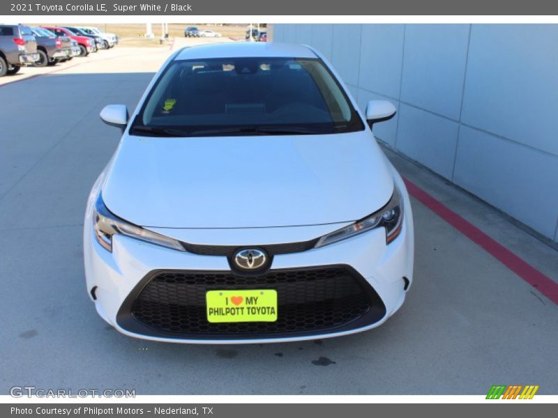 Super White / Black 2021 Toyota Corolla LE