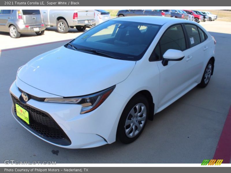 Super White / Black 2021 Toyota Corolla LE