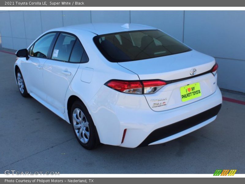 Super White / Black 2021 Toyota Corolla LE