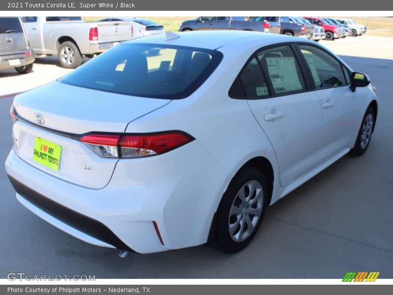 Super White / Black 2021 Toyota Corolla LE