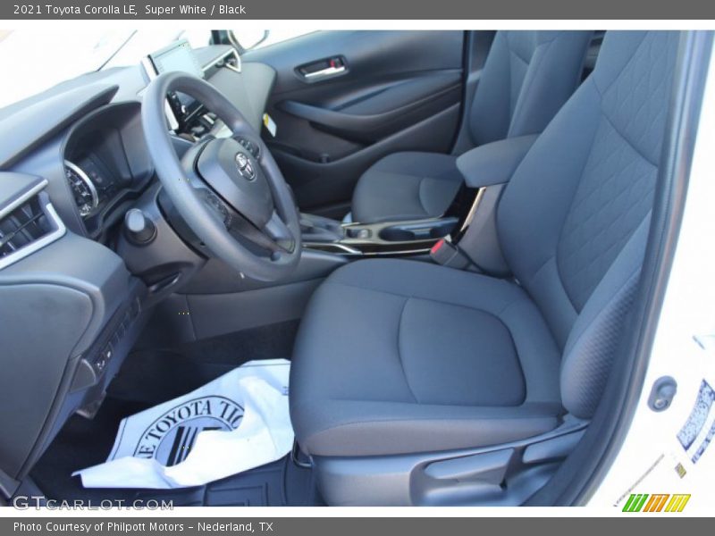 Super White / Black 2021 Toyota Corolla LE
