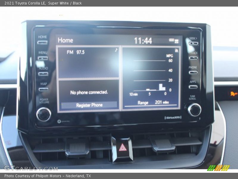 Super White / Black 2021 Toyota Corolla LE