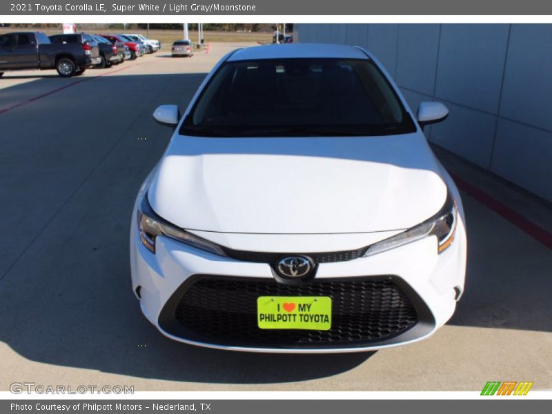 Super White / Light Gray/Moonstone 2021 Toyota Corolla LE