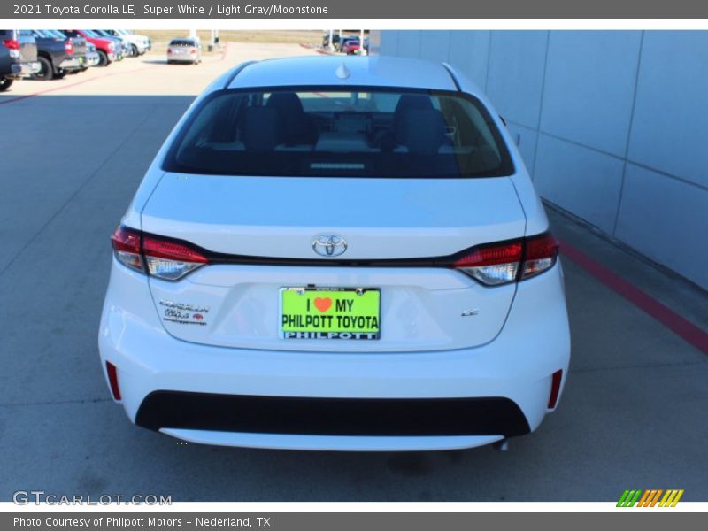 Super White / Light Gray/Moonstone 2021 Toyota Corolla LE