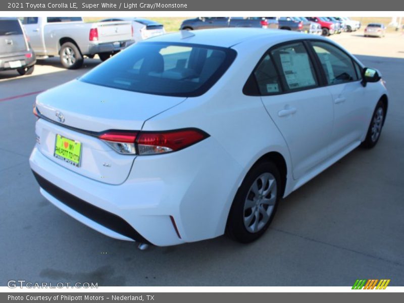 Super White / Light Gray/Moonstone 2021 Toyota Corolla LE