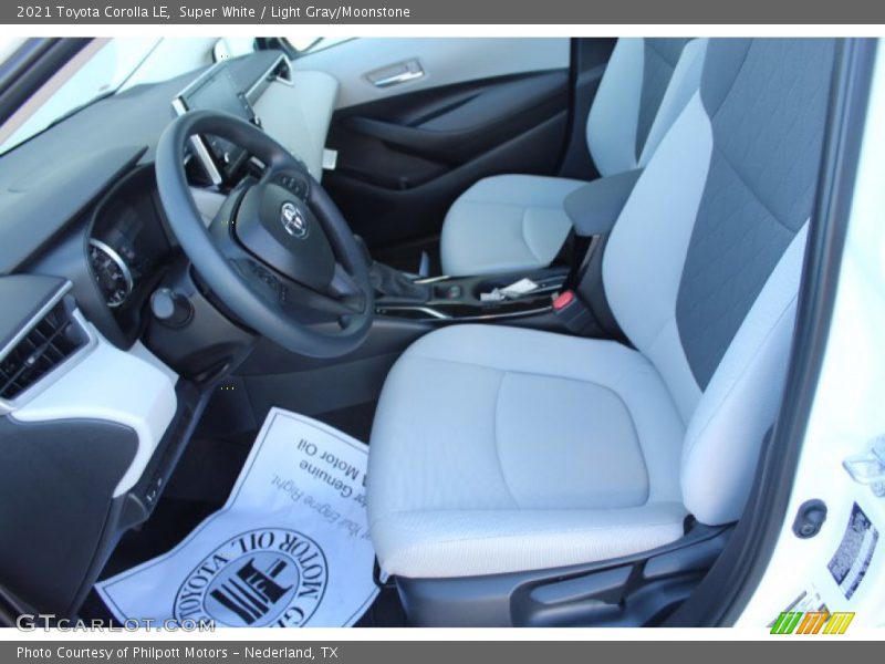 Super White / Light Gray/Moonstone 2021 Toyota Corolla LE