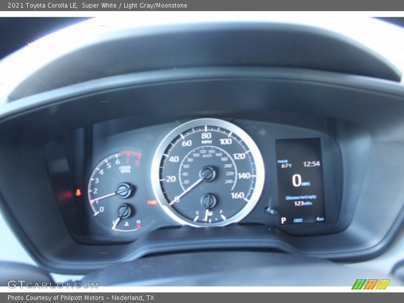 Super White / Light Gray/Moonstone 2021 Toyota Corolla LE