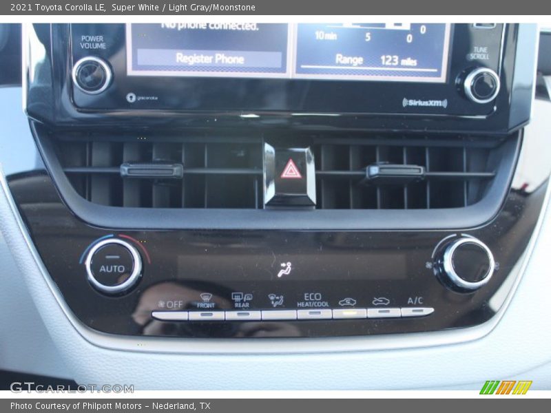 Super White / Light Gray/Moonstone 2021 Toyota Corolla LE