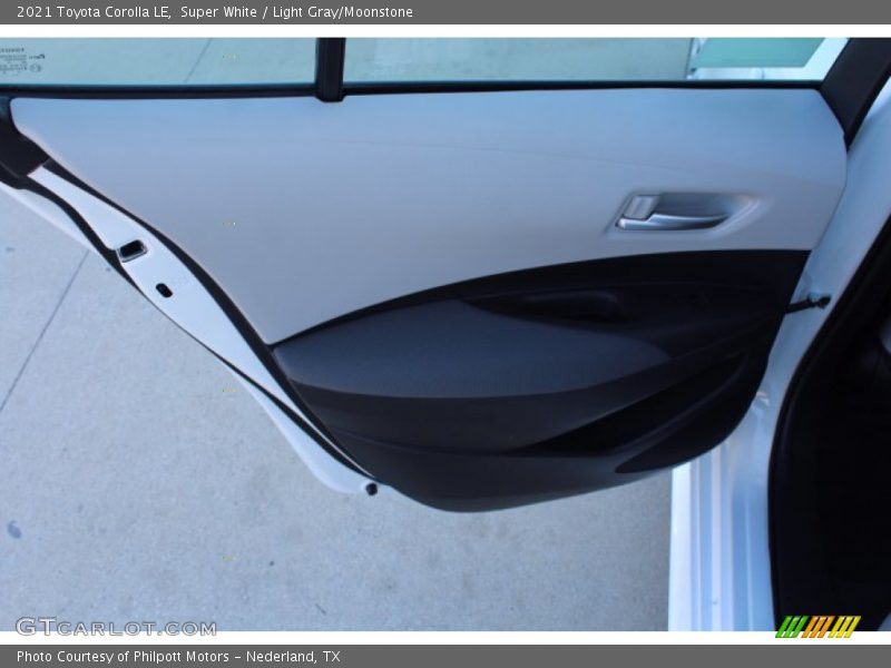 Super White / Light Gray/Moonstone 2021 Toyota Corolla LE
