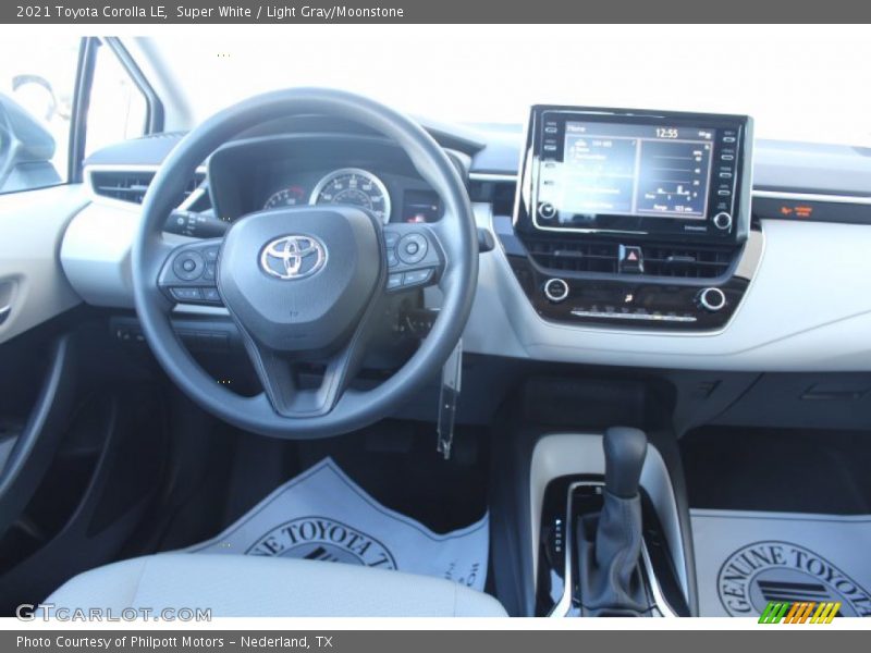 Super White / Light Gray/Moonstone 2021 Toyota Corolla LE