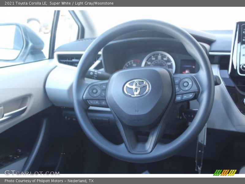 Super White / Light Gray/Moonstone 2021 Toyota Corolla LE