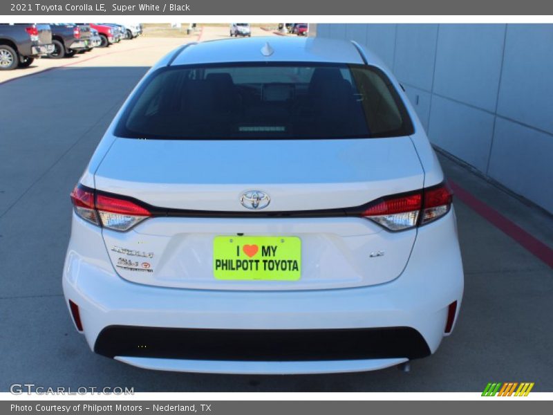Super White / Black 2021 Toyota Corolla LE