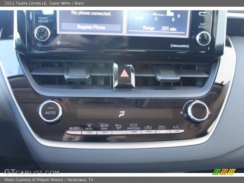 Super White / Black 2021 Toyota Corolla LE