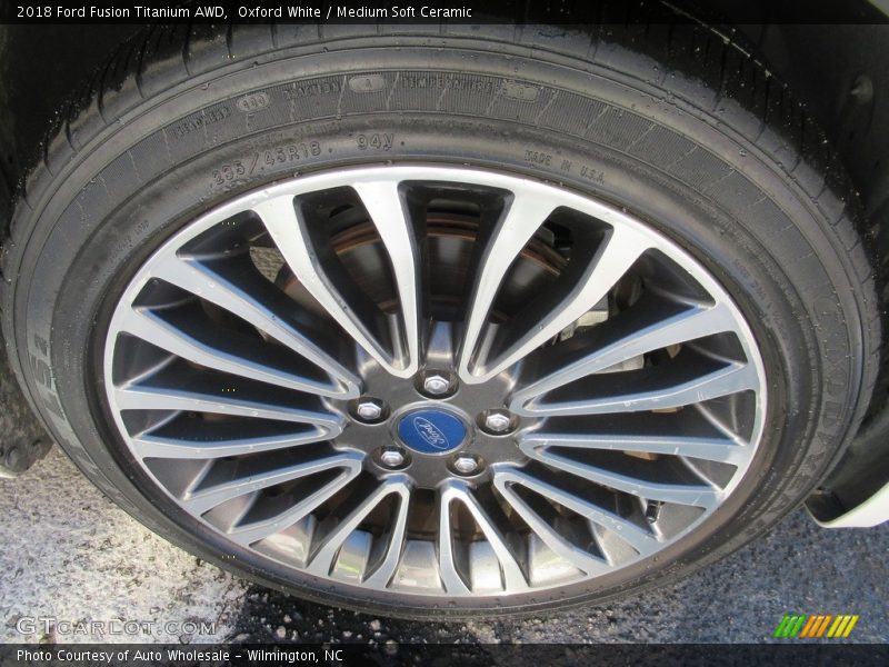 Oxford White / Medium Soft Ceramic 2018 Ford Fusion Titanium AWD