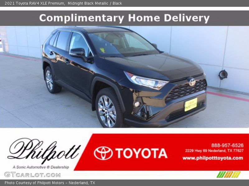 Midnight Black Metallic / Black 2021 Toyota RAV4 XLE Premium