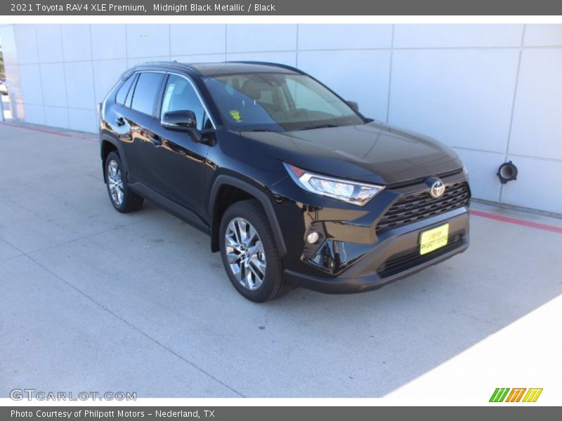 Midnight Black Metallic / Black 2021 Toyota RAV4 XLE Premium