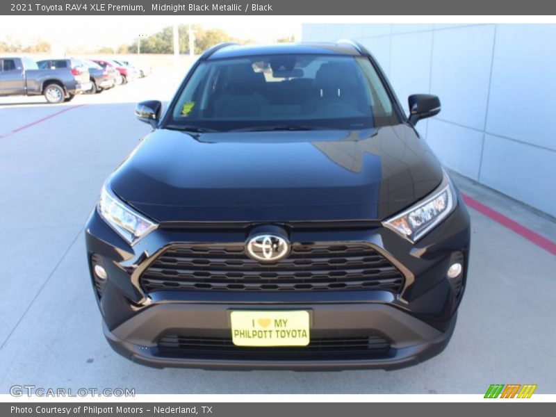 Midnight Black Metallic / Black 2021 Toyota RAV4 XLE Premium