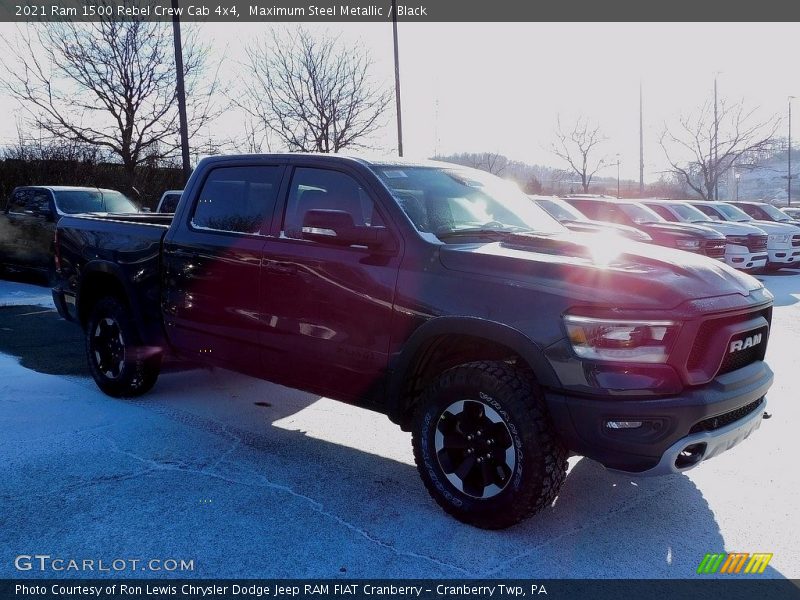 Maximum Steel Metallic / Black 2021 Ram 1500 Rebel Crew Cab 4x4