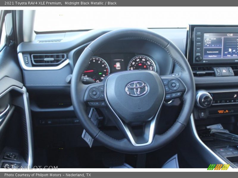 Midnight Black Metallic / Black 2021 Toyota RAV4 XLE Premium
