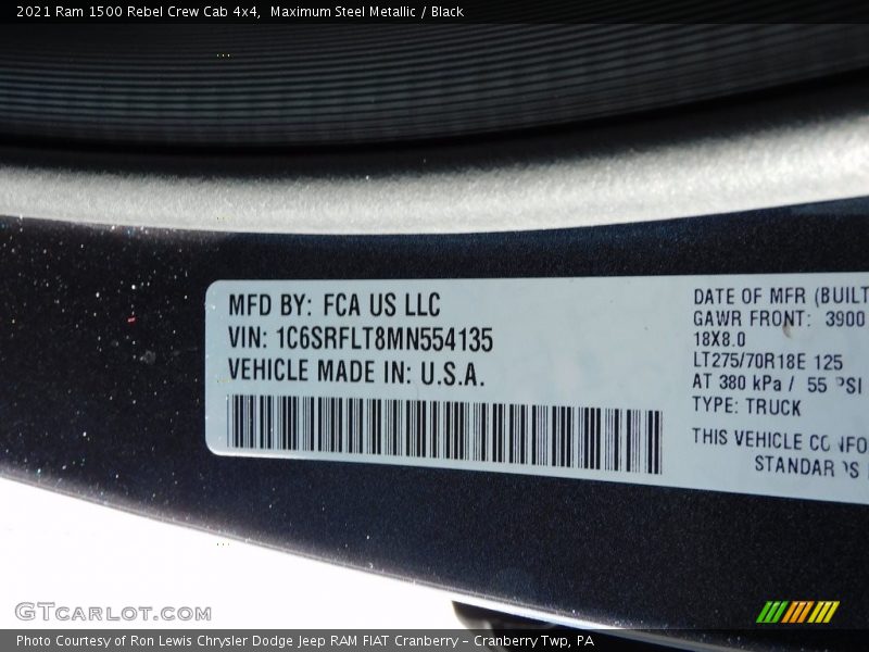 Maximum Steel Metallic / Black 2021 Ram 1500 Rebel Crew Cab 4x4