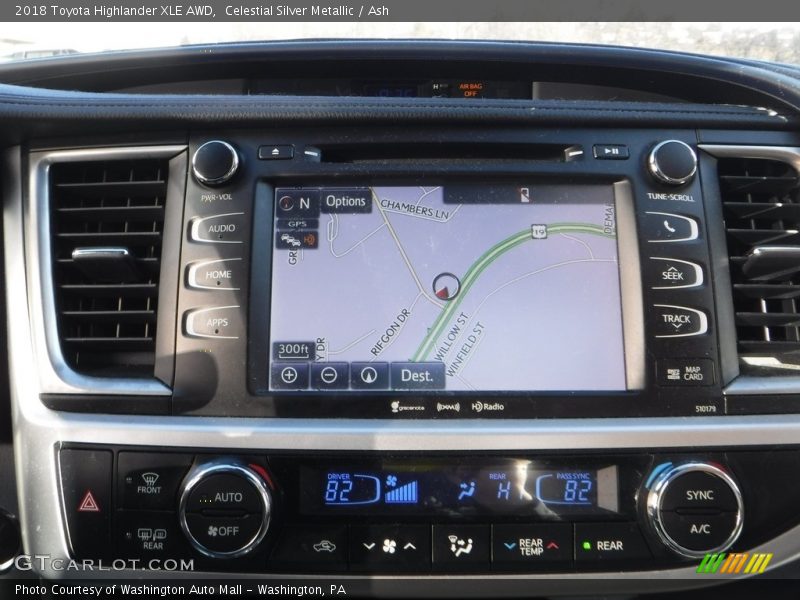 Celestial Silver Metallic / Ash 2018 Toyota Highlander XLE AWD