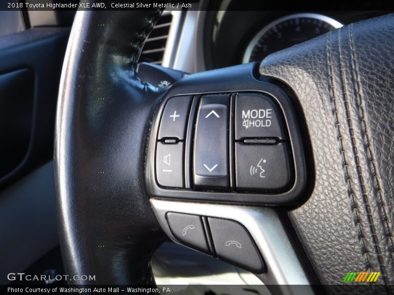 Celestial Silver Metallic / Ash 2018 Toyota Highlander XLE AWD