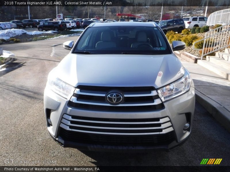 Celestial Silver Metallic / Ash 2018 Toyota Highlander XLE AWD