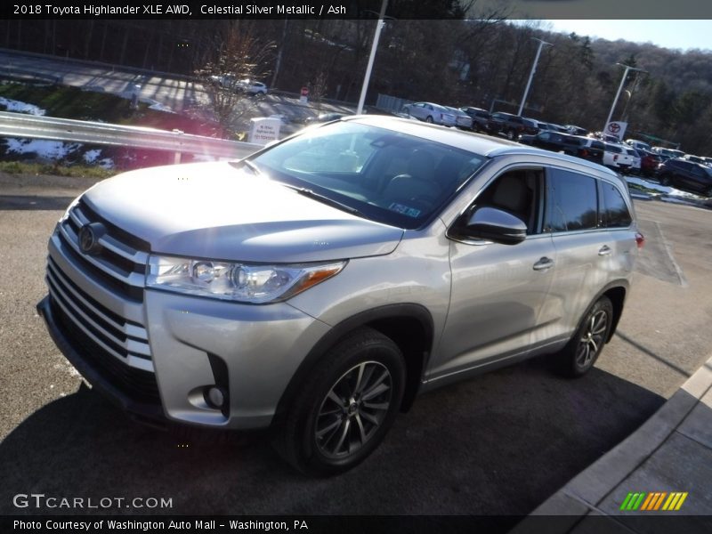 Celestial Silver Metallic / Ash 2018 Toyota Highlander XLE AWD