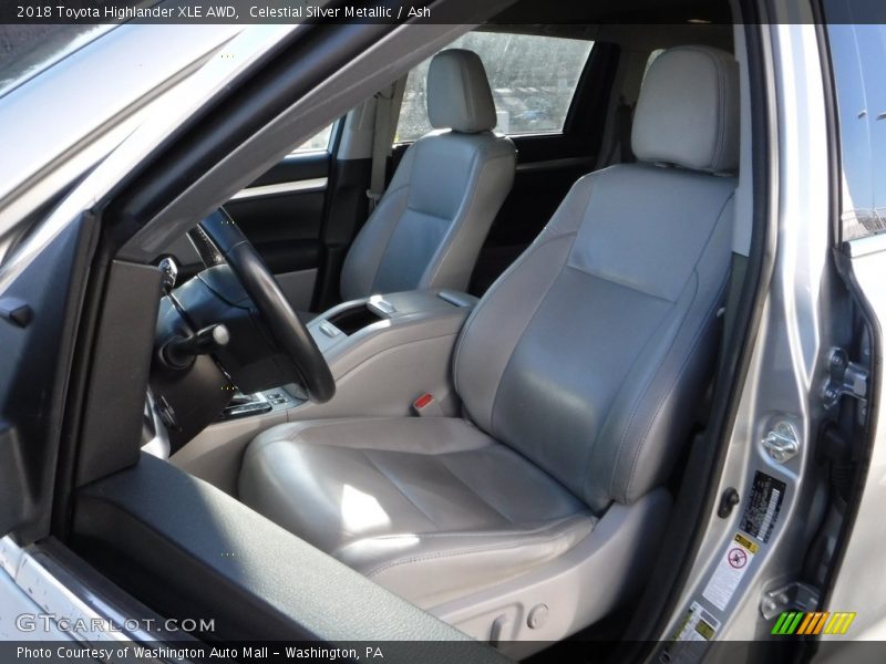 Celestial Silver Metallic / Ash 2018 Toyota Highlander XLE AWD