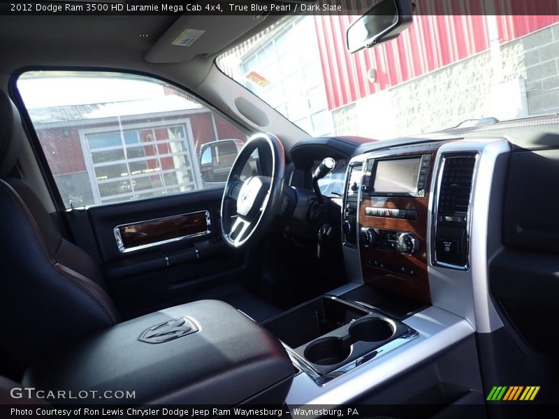 True Blue Pearl / Dark Slate 2012 Dodge Ram 3500 HD Laramie Mega Cab 4x4
