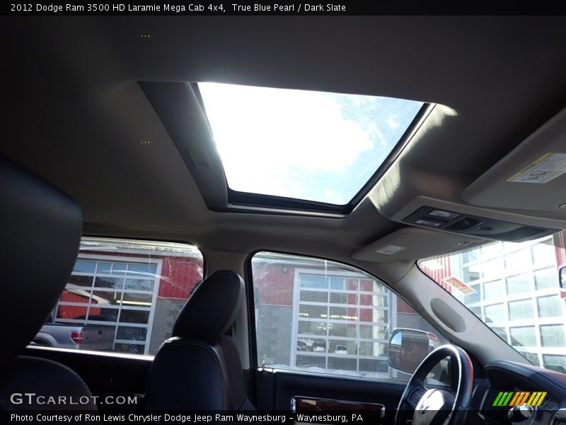 True Blue Pearl / Dark Slate 2012 Dodge Ram 3500 HD Laramie Mega Cab 4x4