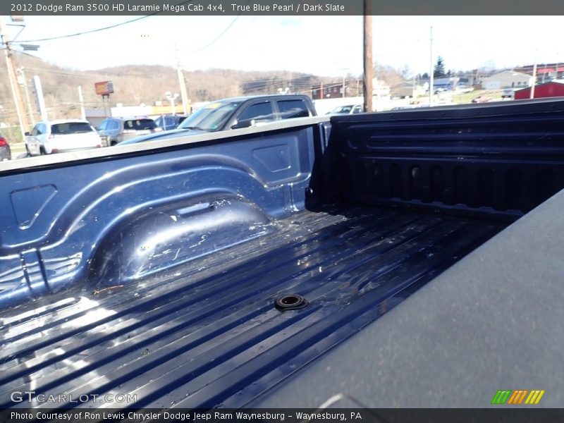 True Blue Pearl / Dark Slate 2012 Dodge Ram 3500 HD Laramie Mega Cab 4x4