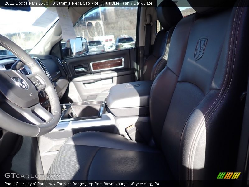 True Blue Pearl / Dark Slate 2012 Dodge Ram 3500 HD Laramie Mega Cab 4x4