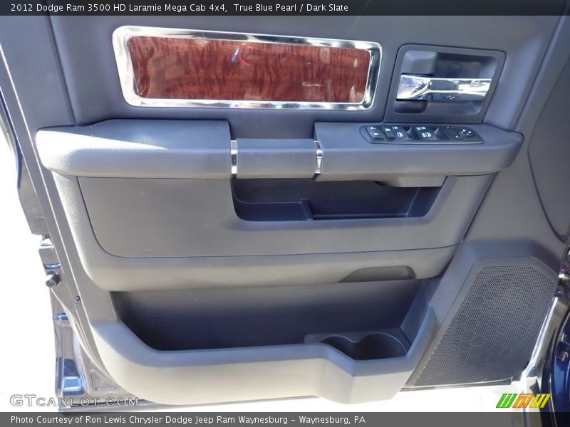 True Blue Pearl / Dark Slate 2012 Dodge Ram 3500 HD Laramie Mega Cab 4x4