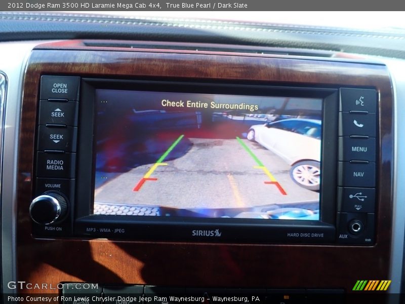 True Blue Pearl / Dark Slate 2012 Dodge Ram 3500 HD Laramie Mega Cab 4x4