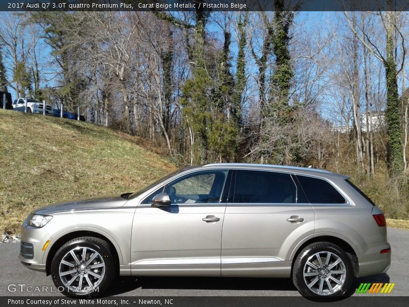 Carat Beige Metallic / Pistachio Beige 2017 Audi Q7 3.0T quattro Premium Plus