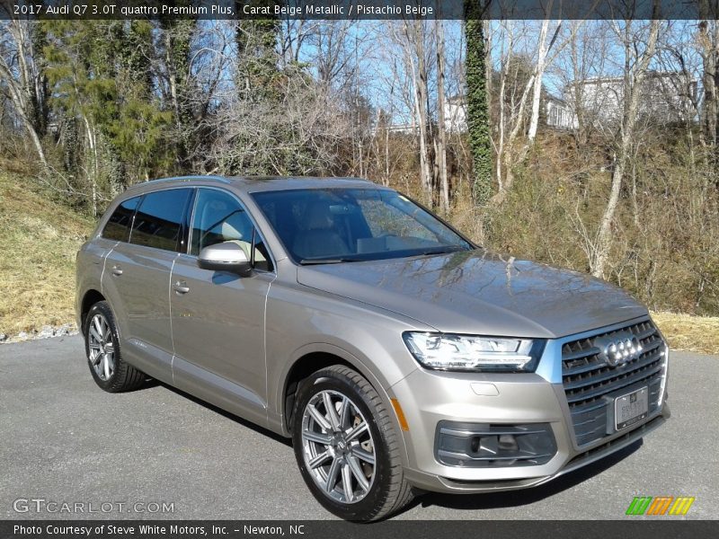 Carat Beige Metallic / Pistachio Beige 2017 Audi Q7 3.0T quattro Premium Plus