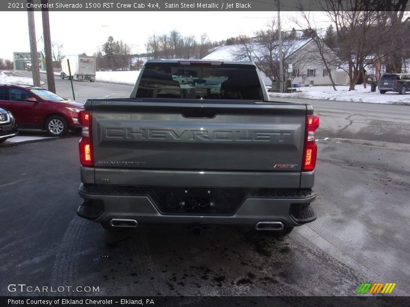 Satin Steel Metallic / Jet Black 2021 Chevrolet Silverado 1500 RST Crew Cab 4x4