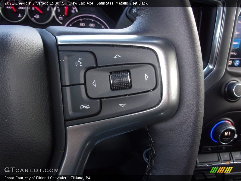 Satin Steel Metallic / Jet Black 2021 Chevrolet Silverado 1500 RST Crew Cab 4x4