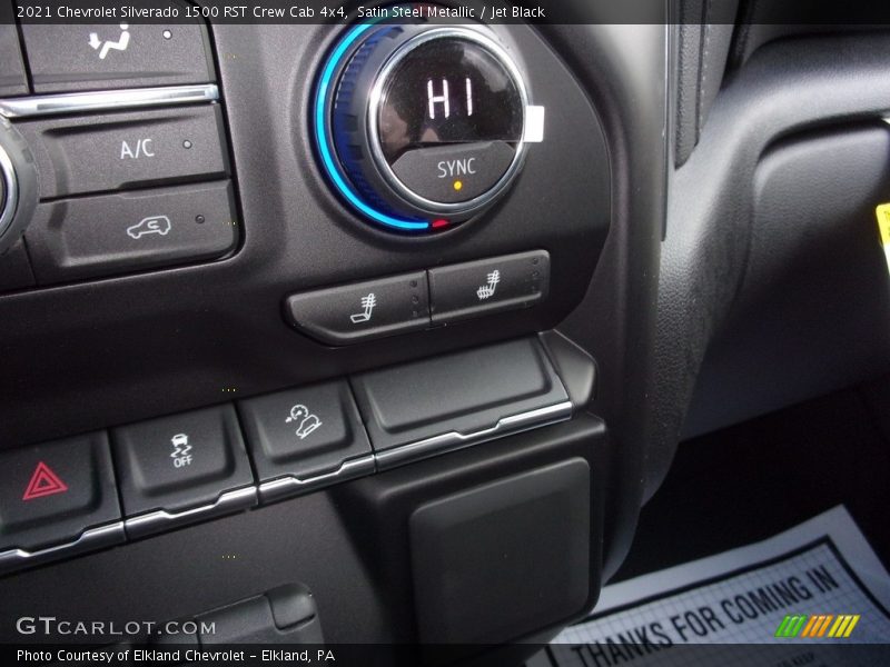 Satin Steel Metallic / Jet Black 2021 Chevrolet Silverado 1500 RST Crew Cab 4x4