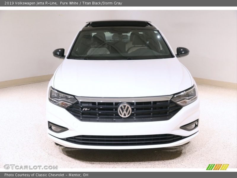 Pure White / Titan Black/Storm Gray 2019 Volkswagen Jetta R-Line