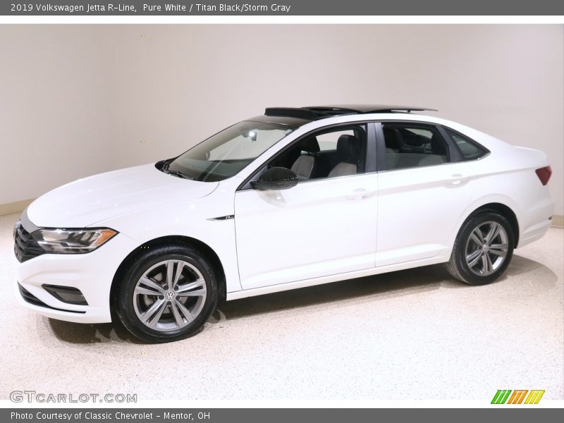 Pure White / Titan Black/Storm Gray 2019 Volkswagen Jetta R-Line