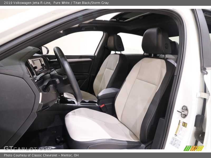 Pure White / Titan Black/Storm Gray 2019 Volkswagen Jetta R-Line
